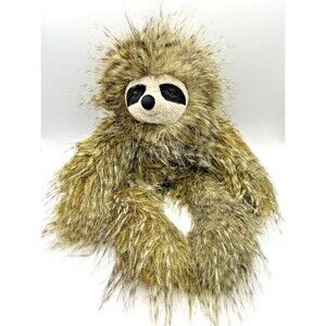 Jellycat London Cyril the Sloth 16" Plush Stuffed Animal with Long Shaggy Hair